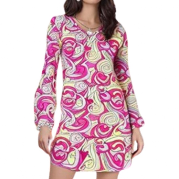 Women’s 70’s Inspired Mini Dress - Picture 1 of 7